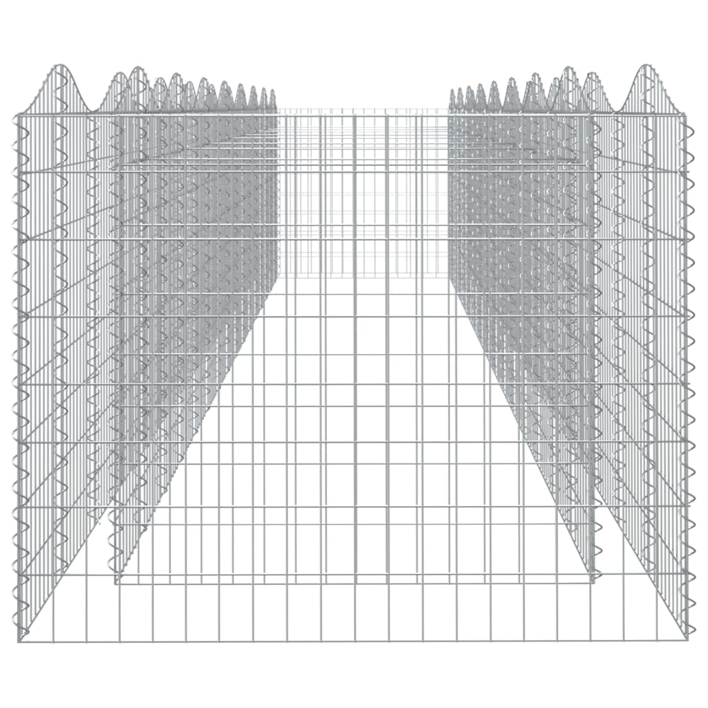 Canteiro elevado gabião arqueado 800x100x100 ferro galvanizado