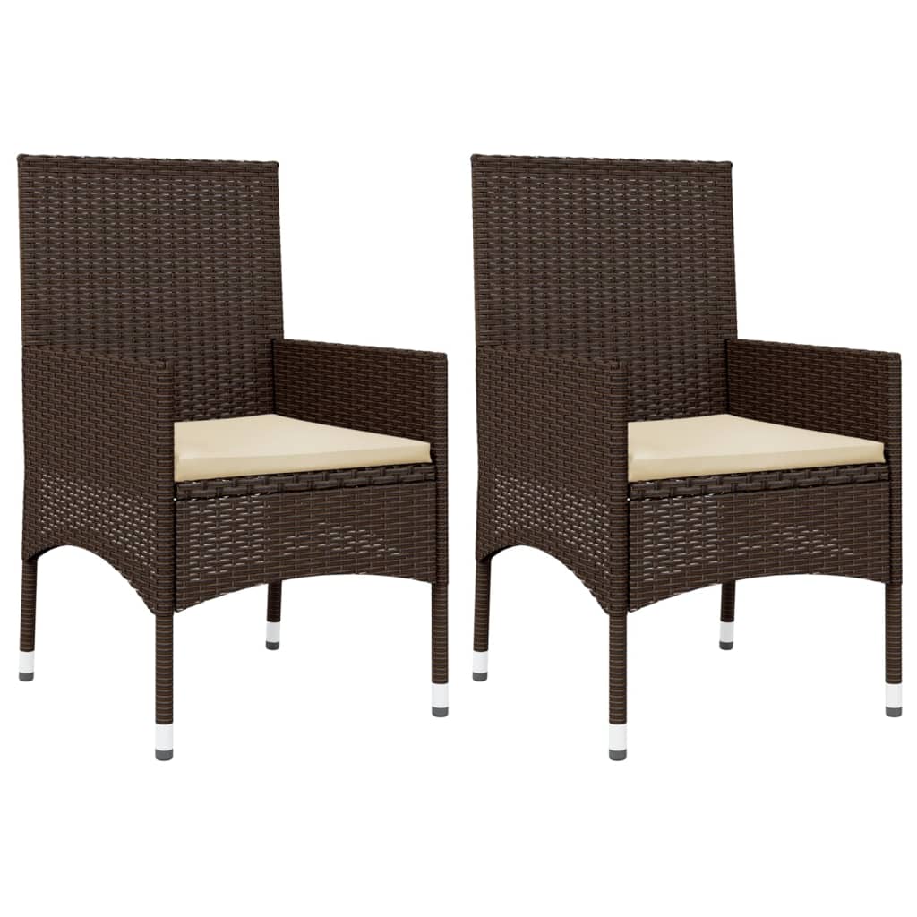 4 pcs conjunto lounge jardim c/ almofadões vime PE castanho