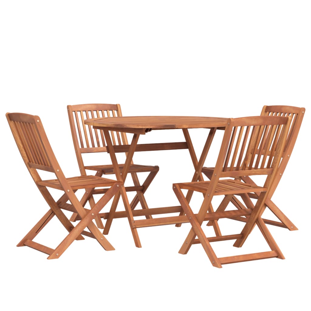 Conjunto de jantar p/ jardim 5 pcs madeira de acácia maciça