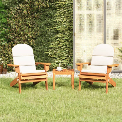 3 pcs conjunto lounge de jardim Adirondack acácia maciça