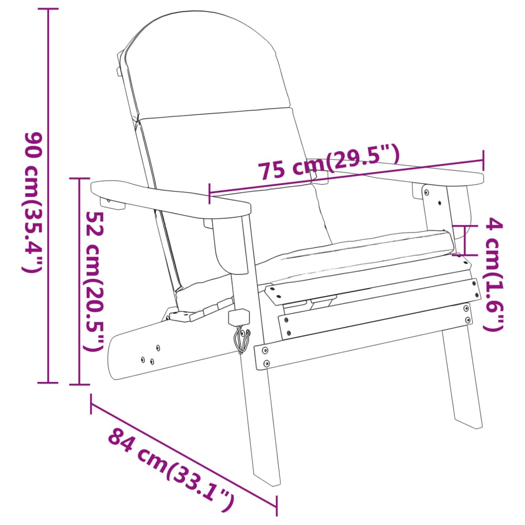 3 pcs conjunto lounge de jardim Adirondack acácia maciça