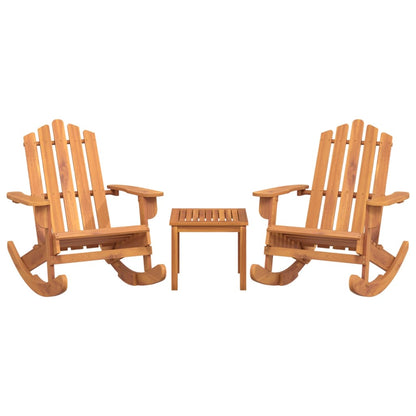 3 pcs conjunto lounge de jardim Adirondack acácia maciça