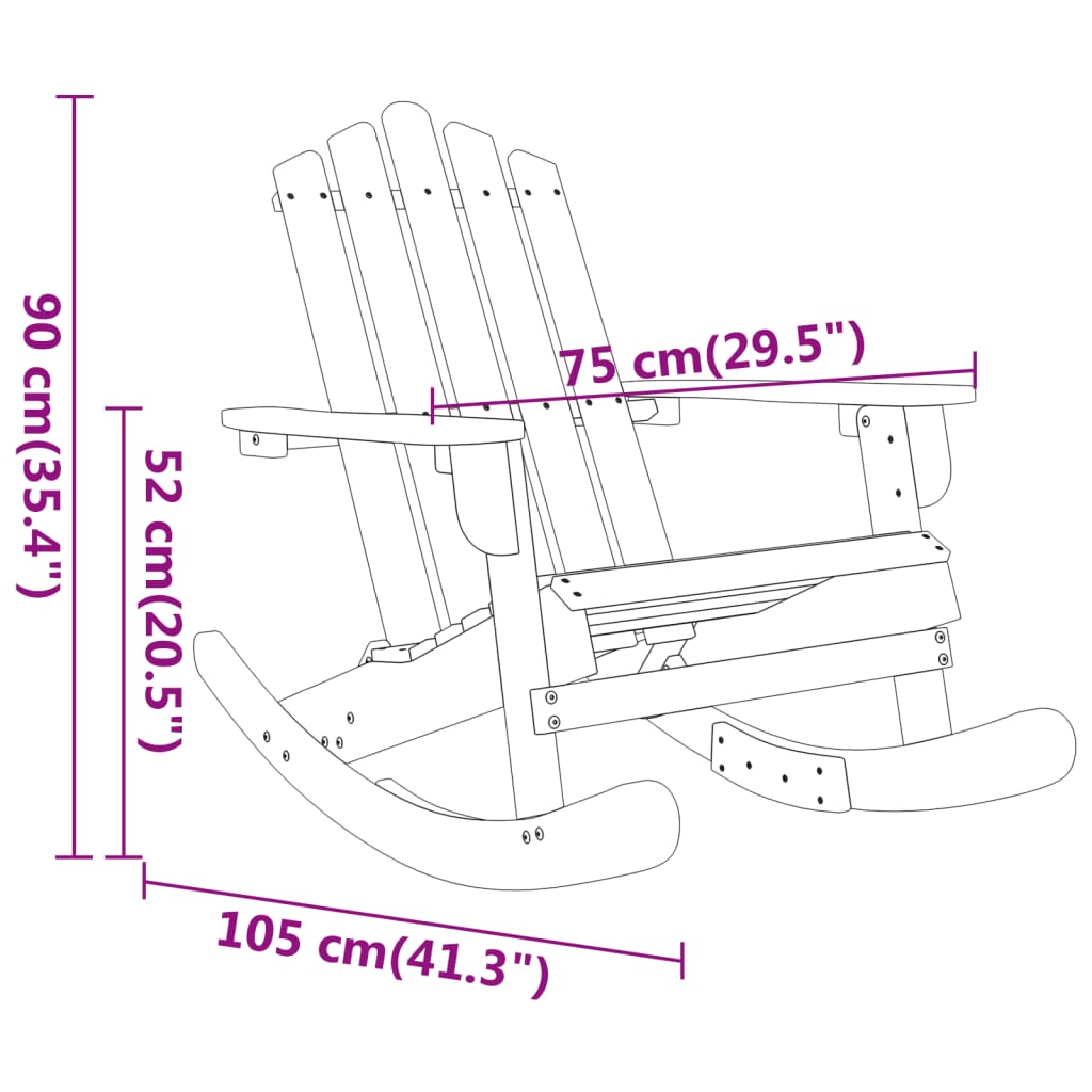 3 pcs conjunto lounge de jardim Adirondack acácia maciça