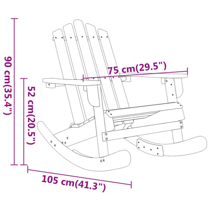 3 pcs conjunto lounge de jardim Adirondack acácia maciça