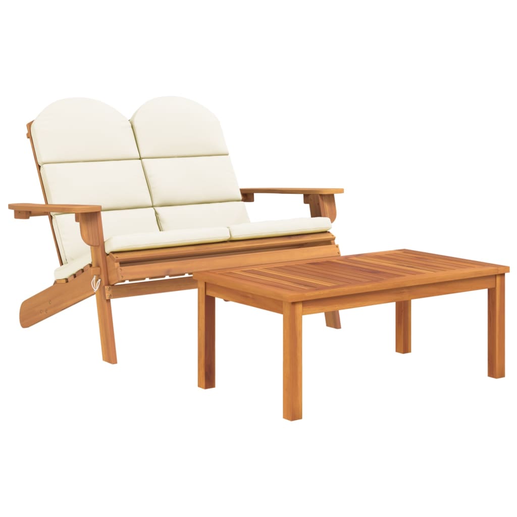 4 pcs conjunto lounge de jardim Adirondack acácia maciça