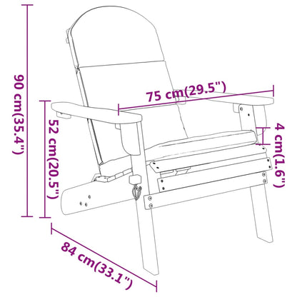 4 pcs conjunto lounge de jardim Adirondack acácia maciça