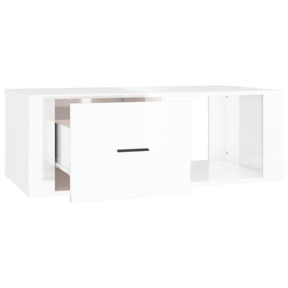 Mesa de centro 100x50,5x35cm derivados madeira branco brilhante