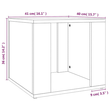 Mesa cabeceira 41x40x36 cm derivados madeira carvalho-castanho