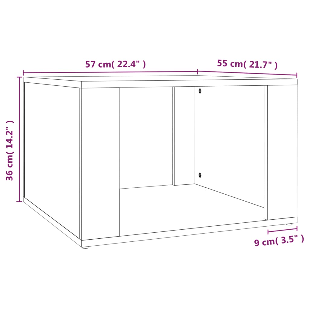 Mesa de cabeceira 57x55x36 derivados de madeira branco