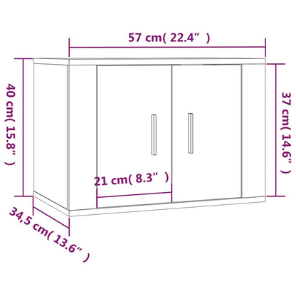 Móvel de TV para parede 57x34,5x40 cm preto