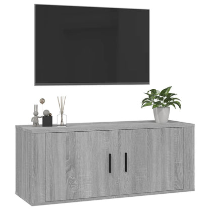 Móvel de TV de parede 100x34,5x40 cm cinzento sonoma