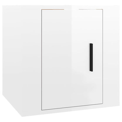 Móveis de TV para parede 2 pcs 40x34,5x40 cm branco brilhante