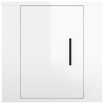 Móveis de TV para parede 2 pcs 40x34,5x40 cm branco brilhante