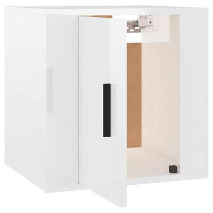 Móveis de TV para parede 2 pcs 40x34,5x40 cm branco brilhante