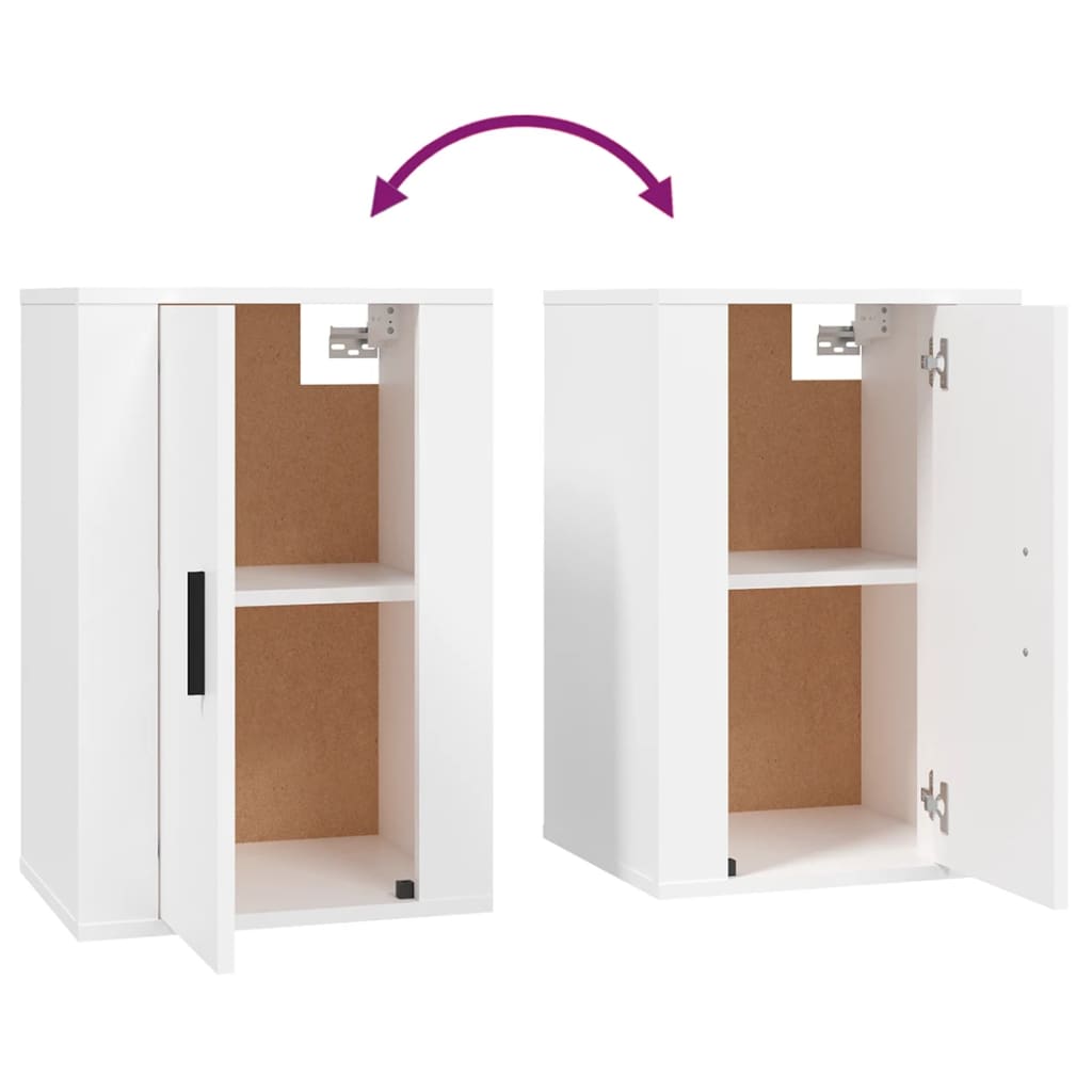 Móveis de TV de parede 2 pcs 40x34,5x60 cm branco