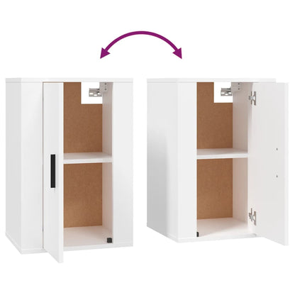 Móveis de TV de parede 2 pcs 40x34,5x60 cm branco