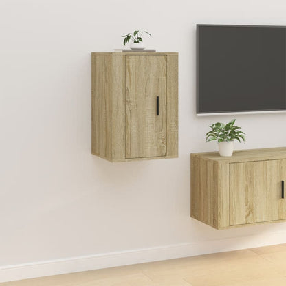 Móveis de TV de parede 2 pcs 40x34,5x60 cm carvalho sonoma