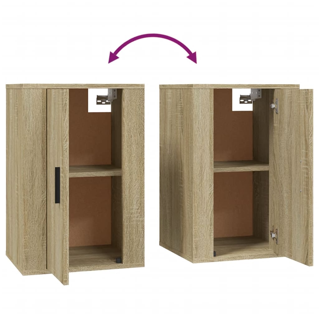 Móveis de TV de parede 2 pcs 40x34,5x60 cm carvalho sonoma