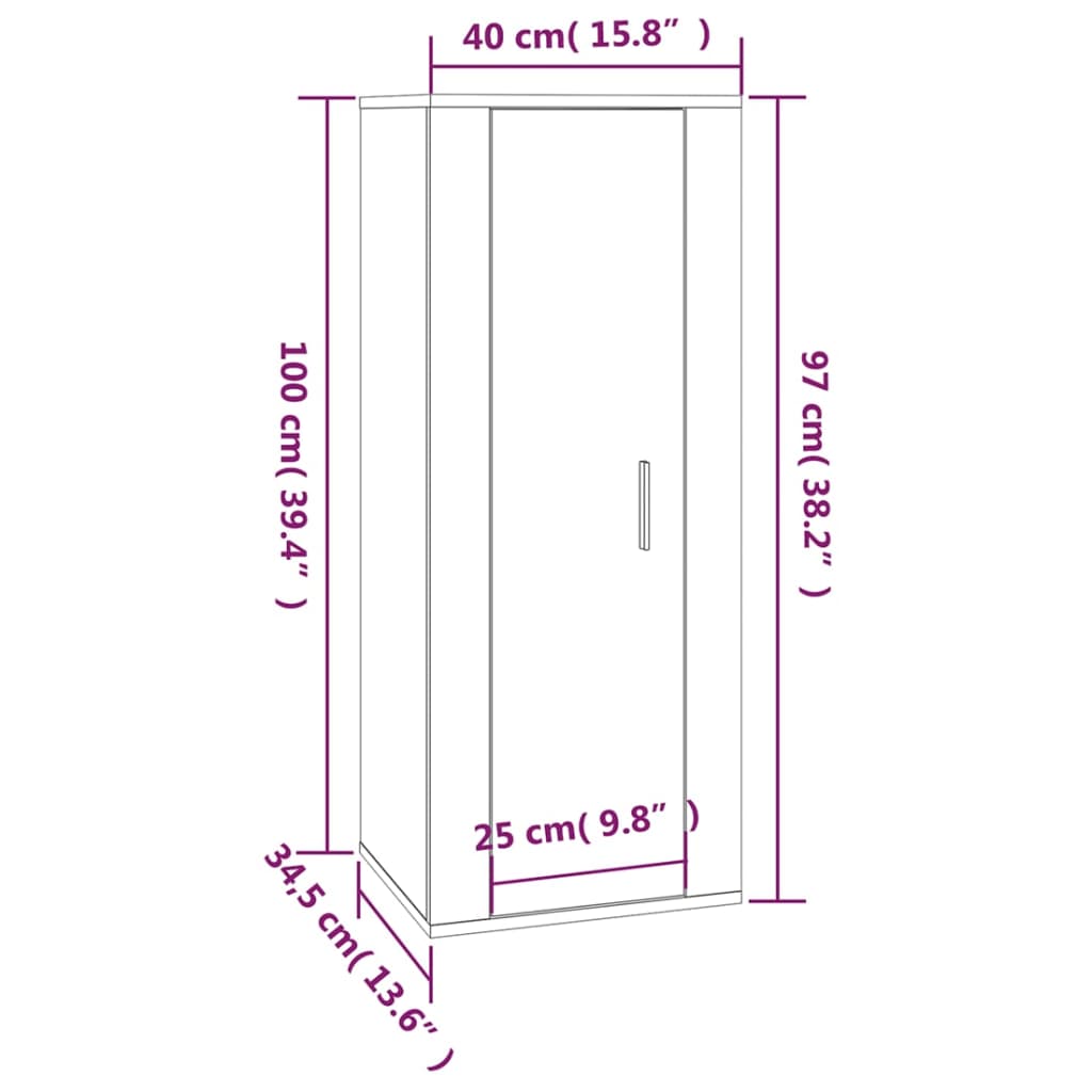 Móvel de Parede Flix Suspenso de 100 cm - Preto - Design Moderno