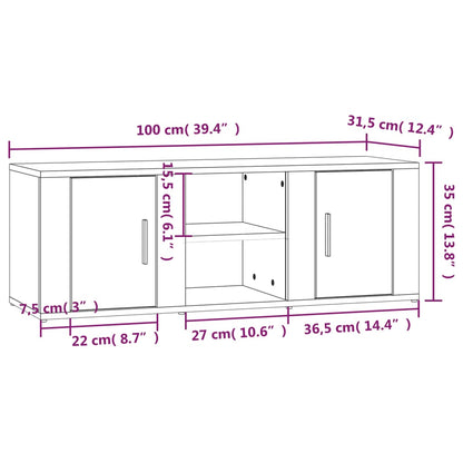 Móvel de TV Leci de 100 cm - Preto - Design Moderno