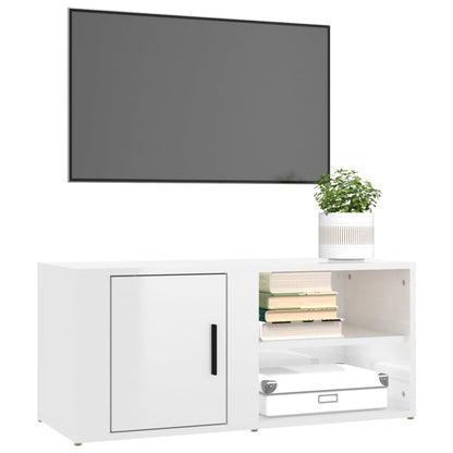 Móveis TV 2pcs 80x31,5x36 cm derivados madeira branco brilhante