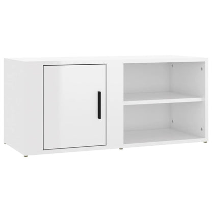 Móveis TV 2pcs 80x31,5x36 cm derivados madeira branco brilhante