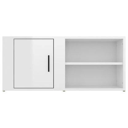 Móveis TV 2pcs 80x31,5x36 cm derivados madeira branco brilhante