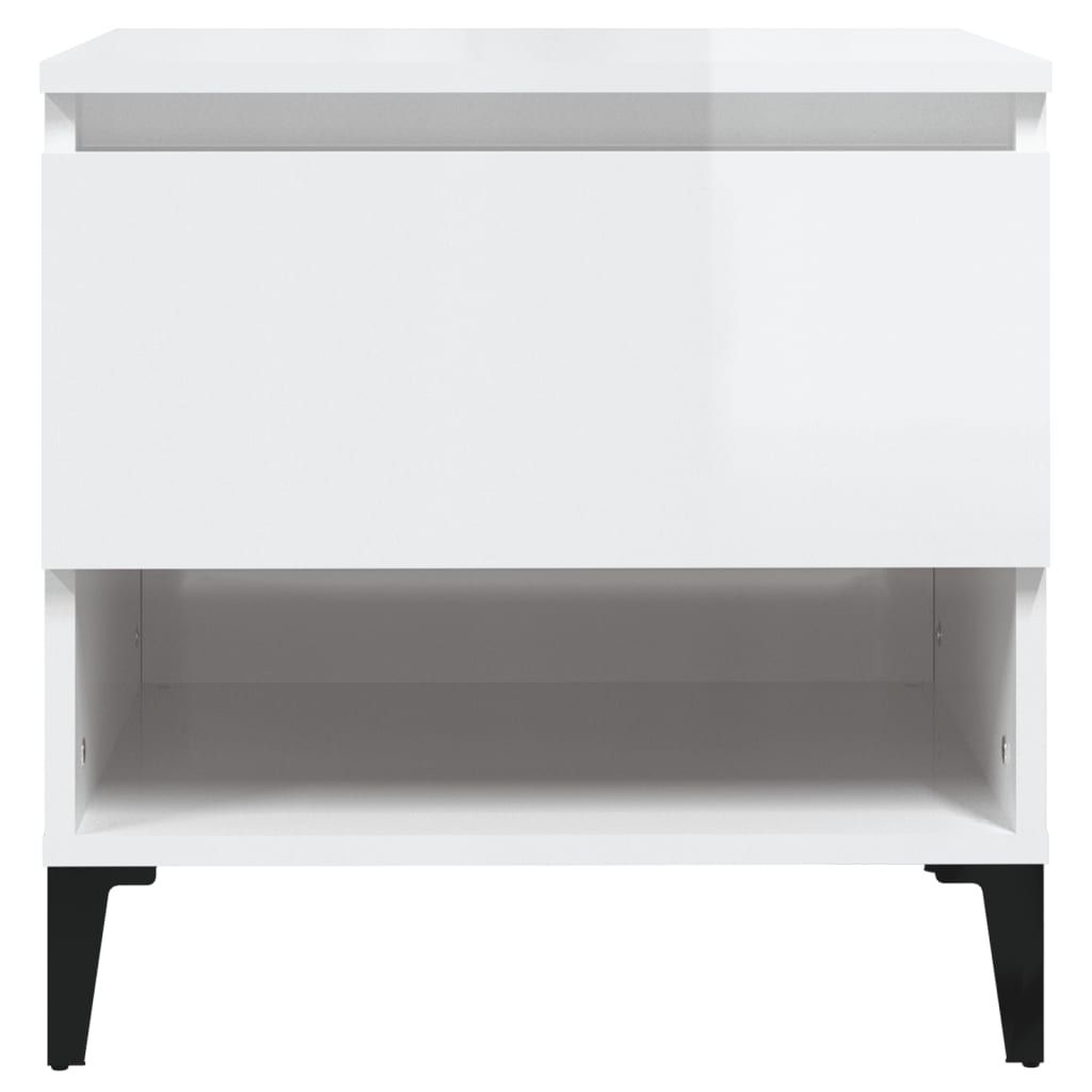 Mesa de apoio 50x46x50 cm derivados de madeira branco brilhante