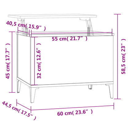 Mesa de centro 60x44,5x45 cm derivados de madeira branco