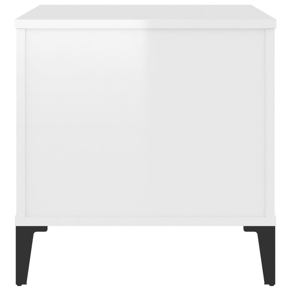 Mesa centro 60x44,5x45 cm derivados de madeira branco brilhante