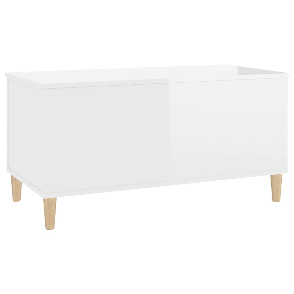 Mesa centro 90x44,5x45 cm derivados de madeira branco brilhante