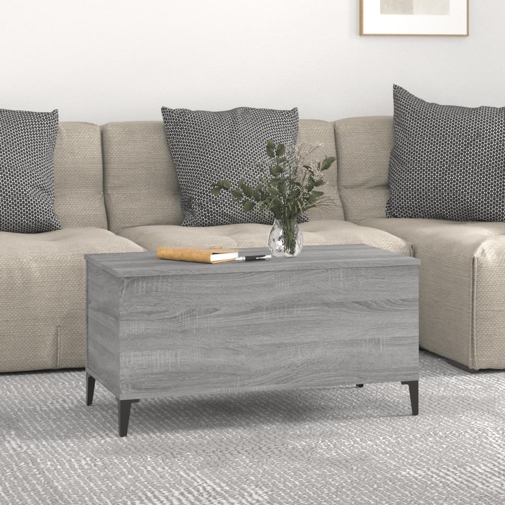 Mesa de centro 90x44,5x45 cm derivados de madeira cinza sonoma