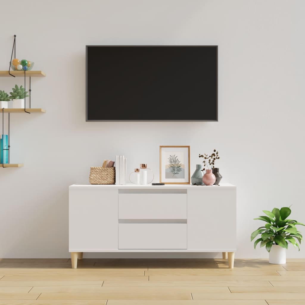 Móvel de TV 102x44,5x50 cm derivados de madeira branco