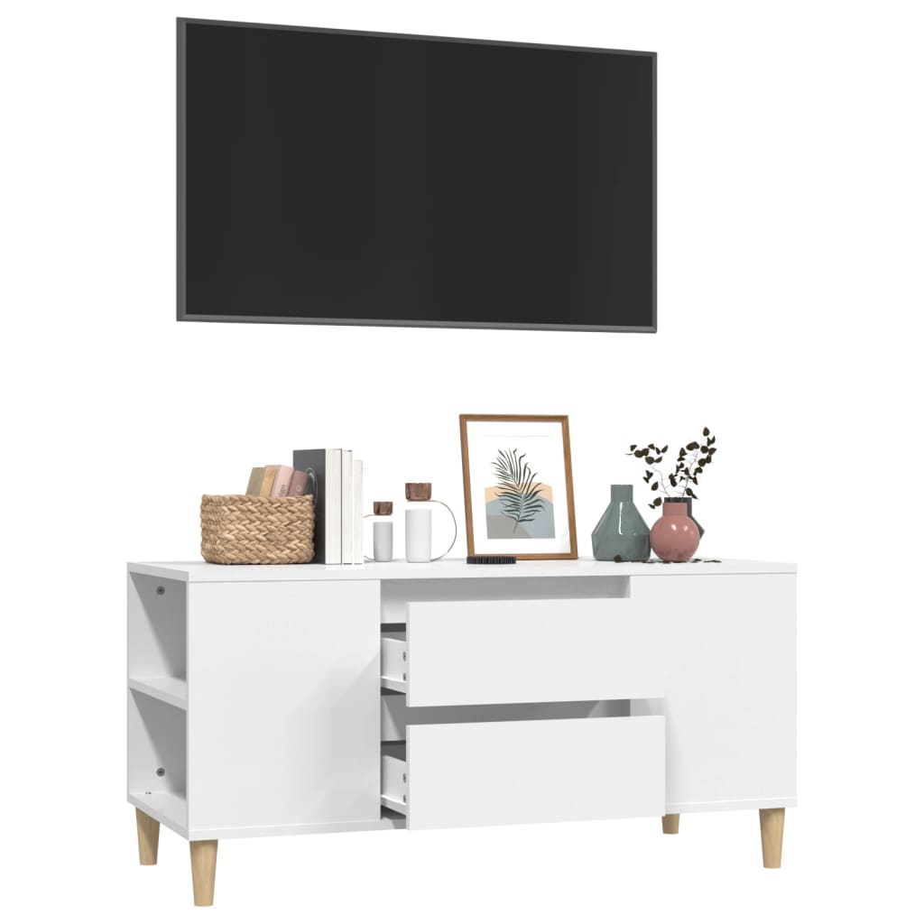 Móvel de TV 102x44,5x50 cm derivados de madeira branco