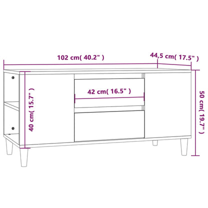 Móvel de TV 102x44,5x50 cm derivados de madeira branco