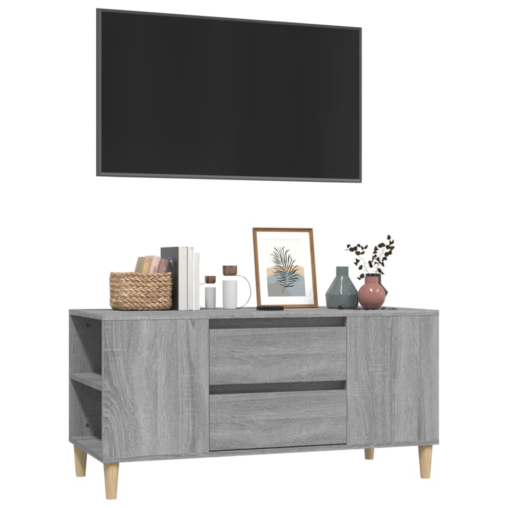 Móvel de TV 102x44,5x50 cm derivados madeira cinzento sonoma