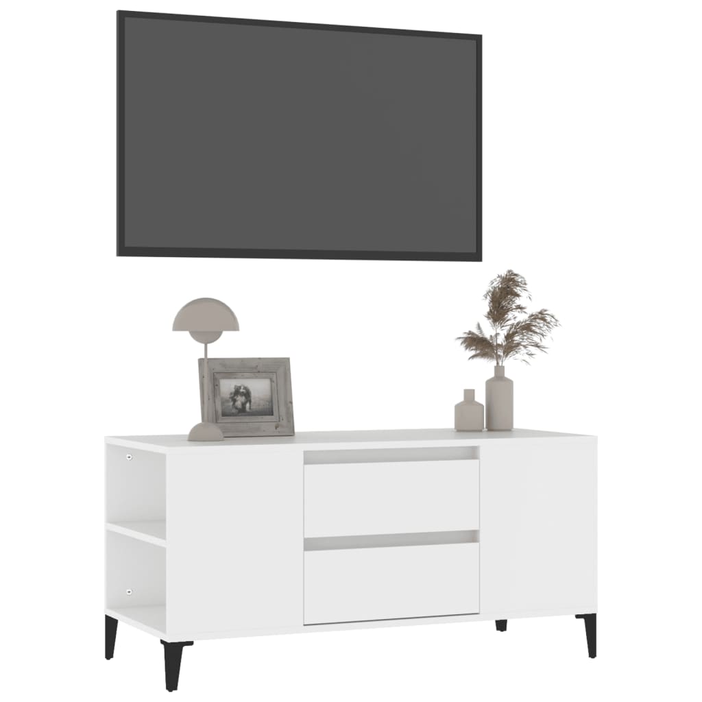 Móvel de TV 102x44,5x50 cm derivados de madeira branco