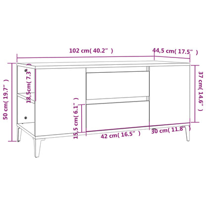 Móvel p/ TV 102x44,5x50 cm derivados de madeira carvalho fumado