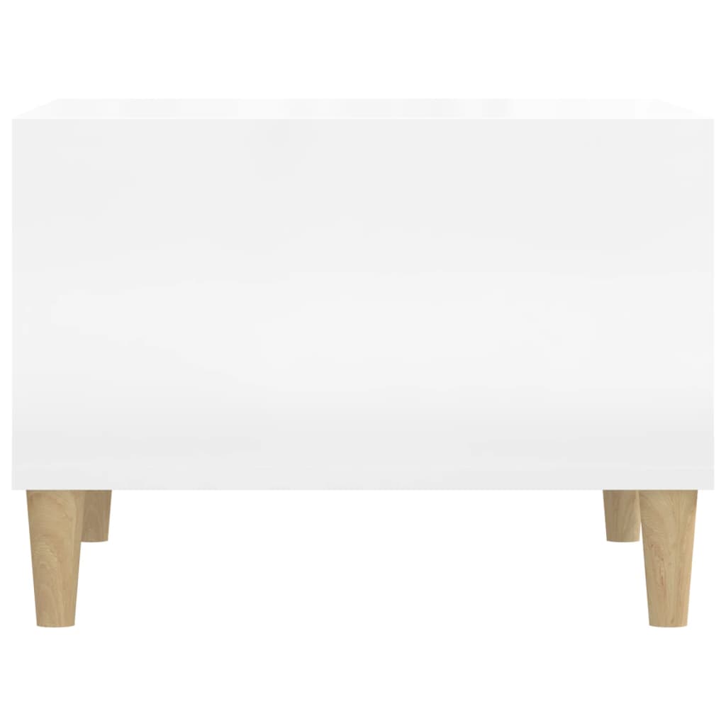 Mesa de centro 60x50x36,5 cm derivados madeira branco brilhante