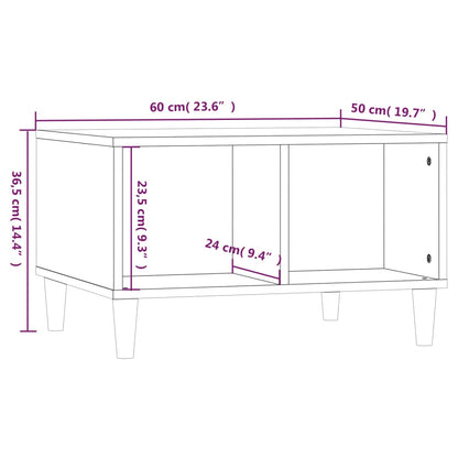 Mesa de centro 60x50x36,5 cm derivados madeira branco brilhante