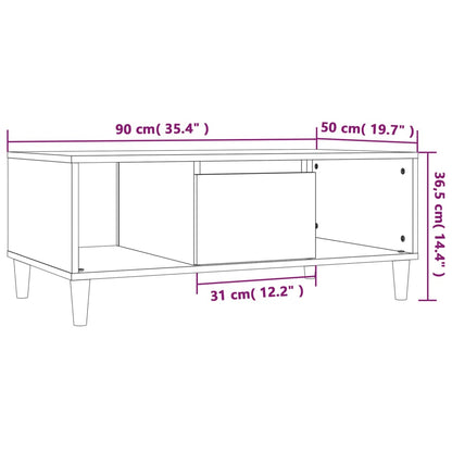 Mesa de centro 90x50x36,5 cm derivados de madeira branco