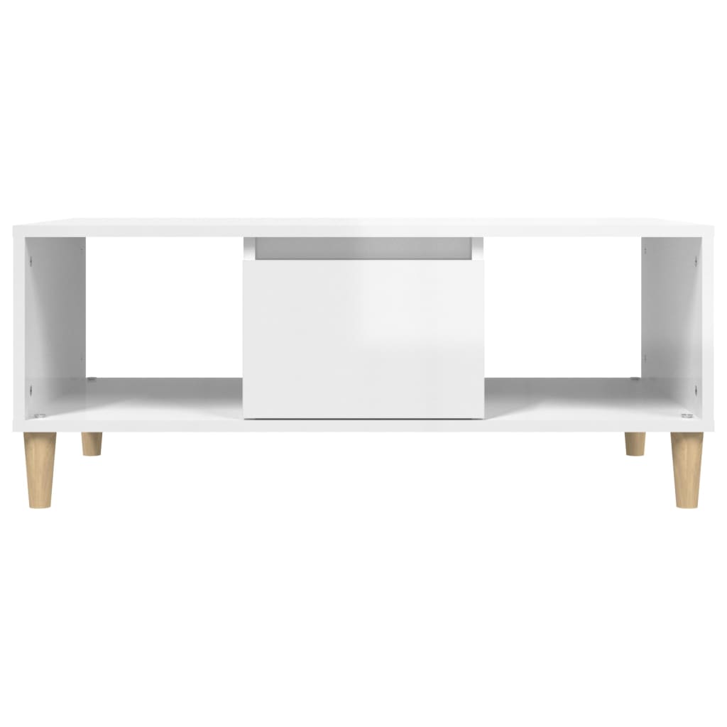 Mesa de centro 90x50x36,5 cm derivados madeira branco brilhante