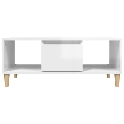 Mesa de centro 90x50x36,5 cm derivados madeira branco brilhante