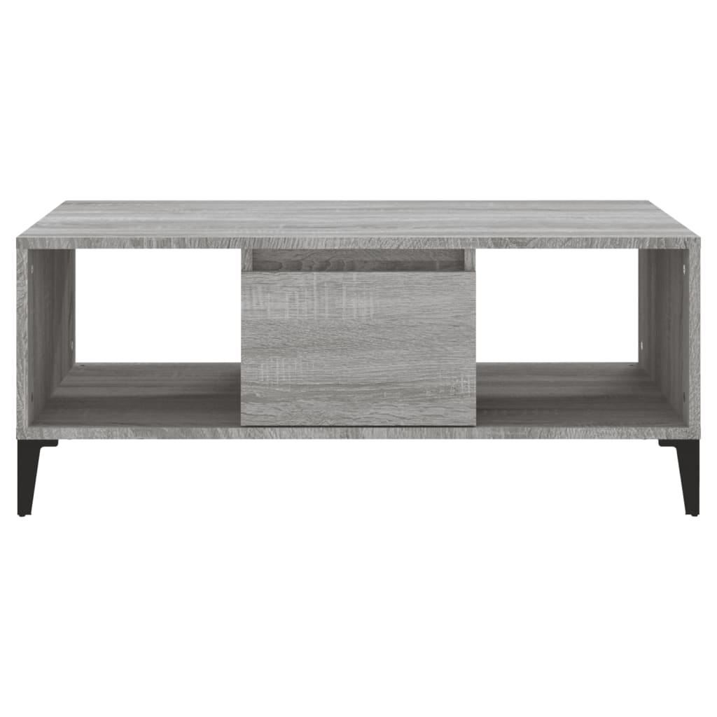 Mesa de centro 90x50x36,5 cm derivados madeira cinzento sonoma