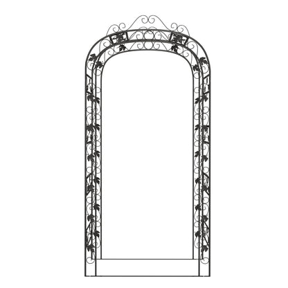 Arco de jardim 116x45x240 cm aço preto