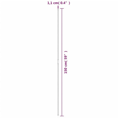 Estaca para plantas de jardim 30 pcs 150 cm aço