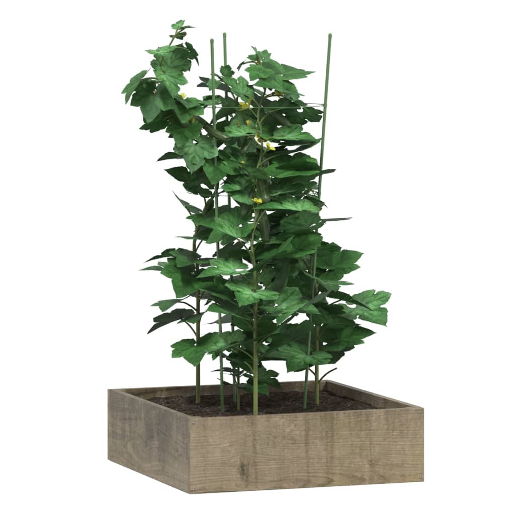 Suportes p/ plantas de jardim c/ 3 anéis 5 pcs 75 cm aço verde