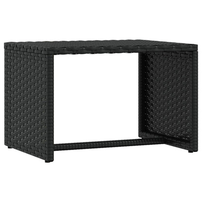 Espreguiçadeira com mesa vime PE preto