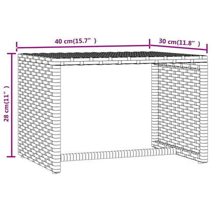 Espreguiçadeiras com mesa 2 pcs vime PE cinzento