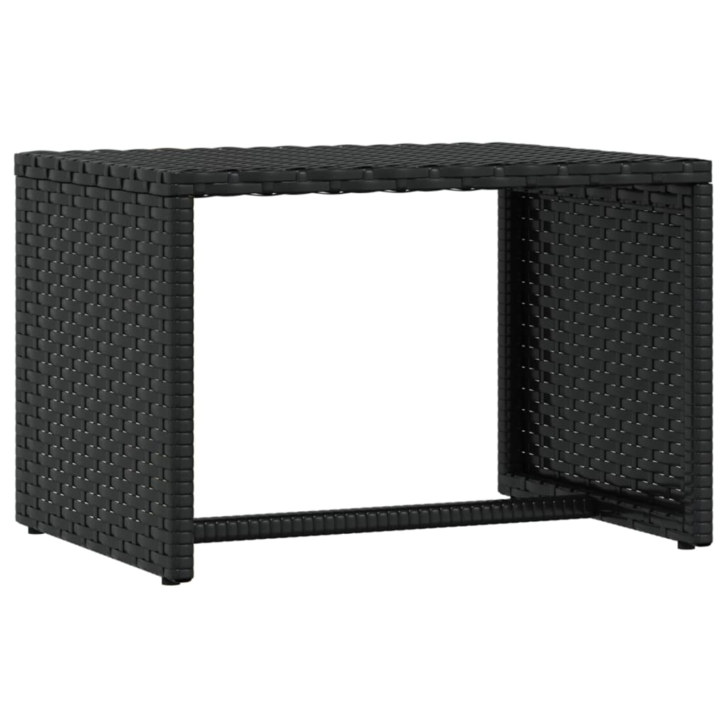 Espreguiçadeiras com mesa 2 pcs vime PE preto